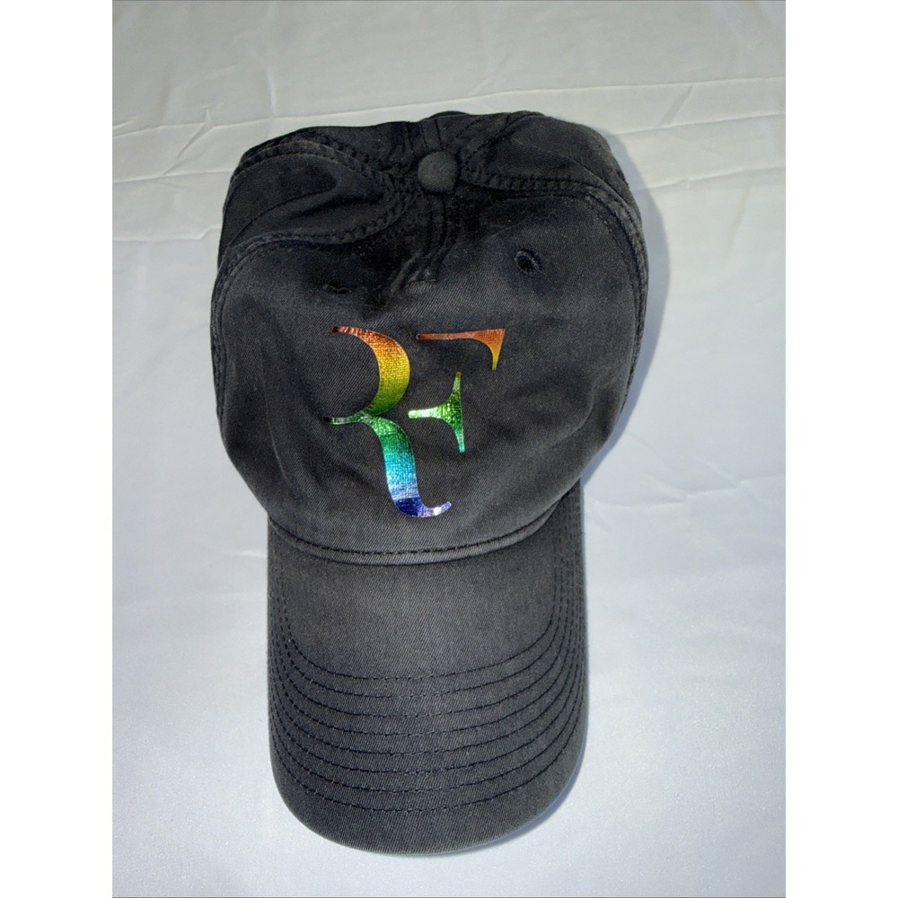 Nike Legacy91 RF Roger Federer 2016 US Open Black Iridescent Tennis Hat Cap - Picture 2 of 10
